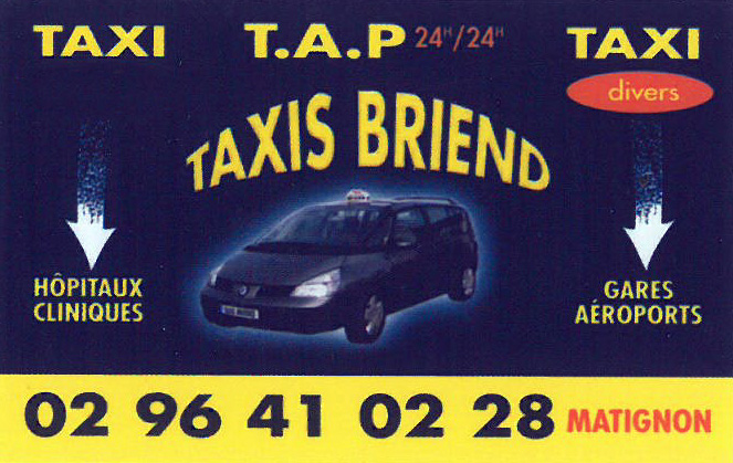 Briend SARL service de taxi autour de Matignon, hôpitaux, cliniques, gares, aéroports